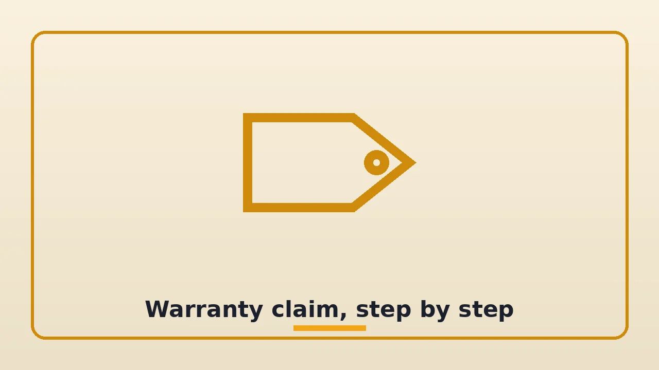 Warranty claim, step by step, illustrated